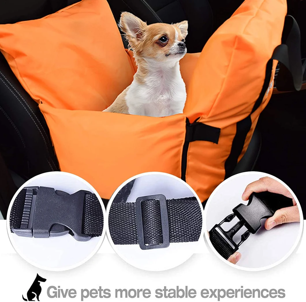 Waterproof Removable Washable Pet Car Booster Bucket Seat Puppy Travel Car Carrier Bed