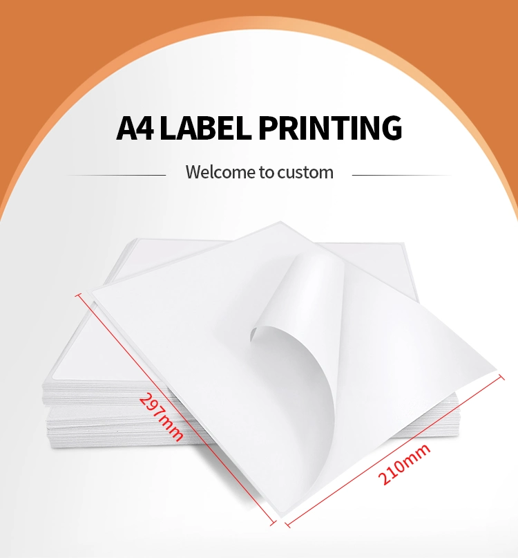 A4 Size Label Printable Labels Sticker Paper for Inkjet Printer