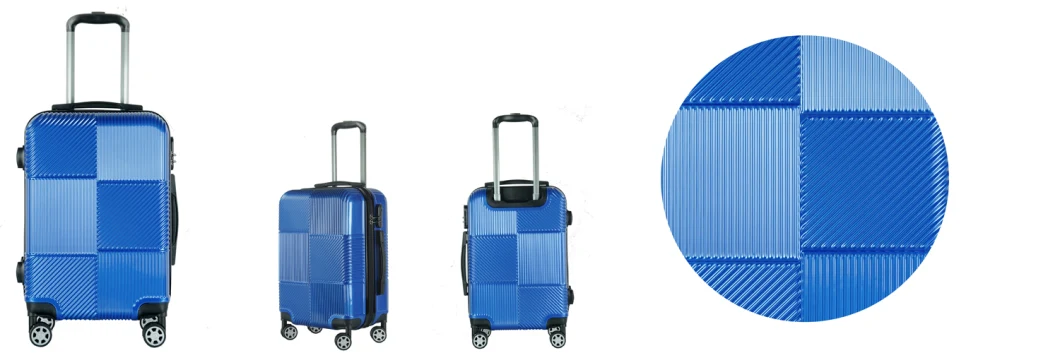 Scratch Proof Nylon Spinner Travelling Luggage Set with Aluminum Trolley