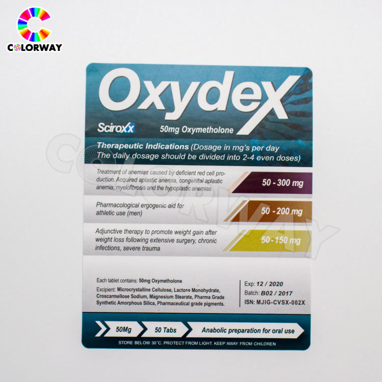 Cylinder Vial Label, 300mg/Ml Cylinder Vial Label, Medical Vial Label