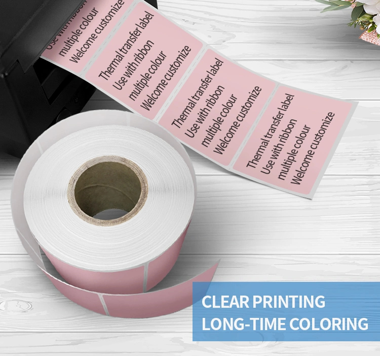Thermal Transfer Labels for Ribbon Printer Blank Semi-Glossy Paper Labels