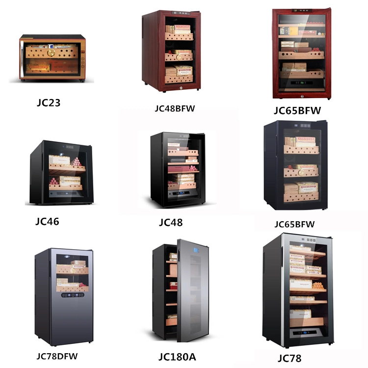 46L 200PCS Spanish Cedar Shelf Electronic Wooden Cigar Cabinet Cigar Case