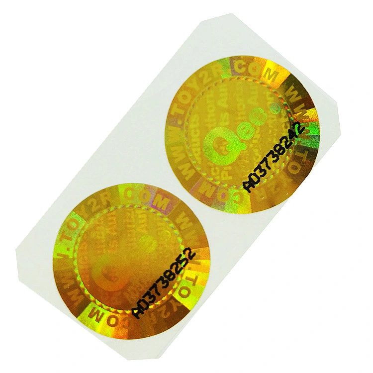 Custom Metallized Hologram Warranty Seal Security Label Holographic Sticker