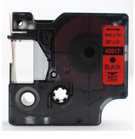 45017 Black on Red Sticker Thermal Ribbon Tape for Dymo Label Marker Printer