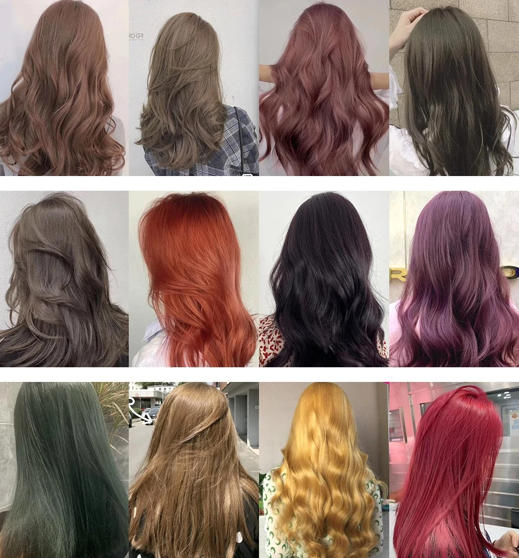 Guangzhou Hair Dye Manufacturer Colorful Fashion Hair Color Dyeing in Hair Dye