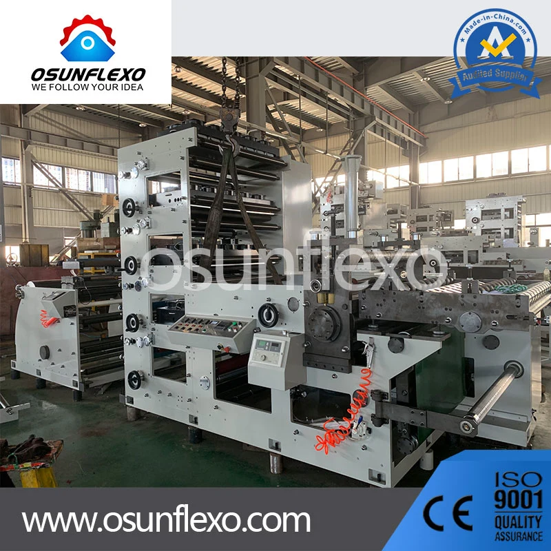 Mulicolors Flexographic Printing Machine Flexo Labels&Stickers Printing Press Flexo Printing Machinery with Rotary Die Cutting Station and Sheeting Station