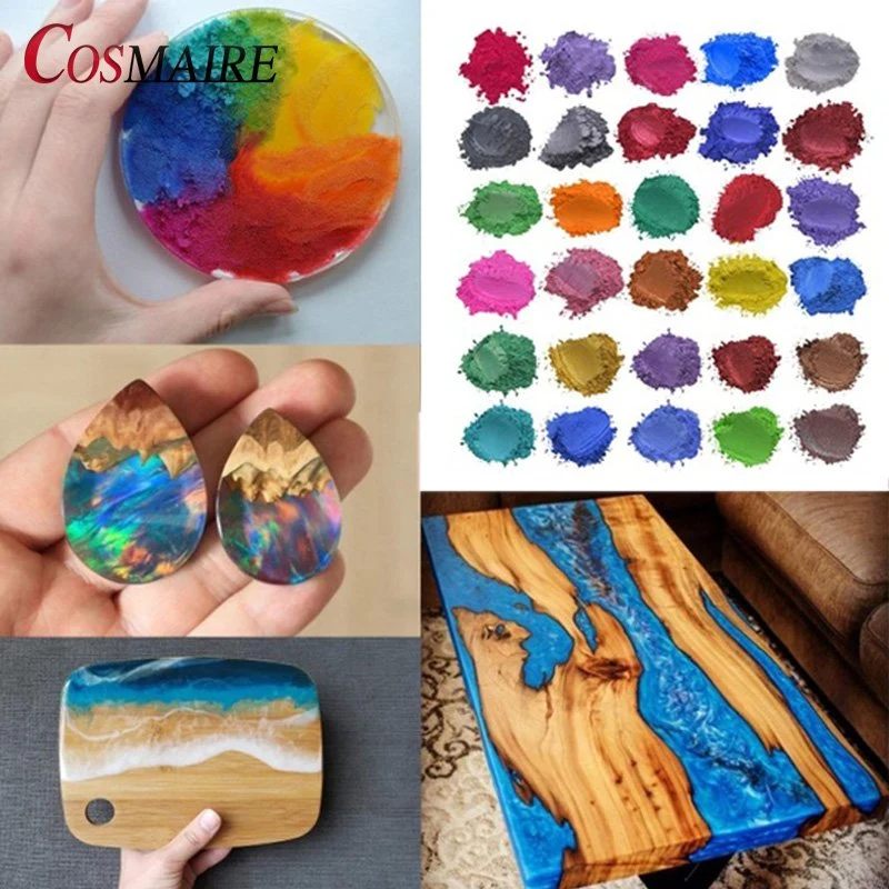 Private Label 25 Colors Mica Pigment Powder Jar Set for DIY Soap Making Epoxy Resin