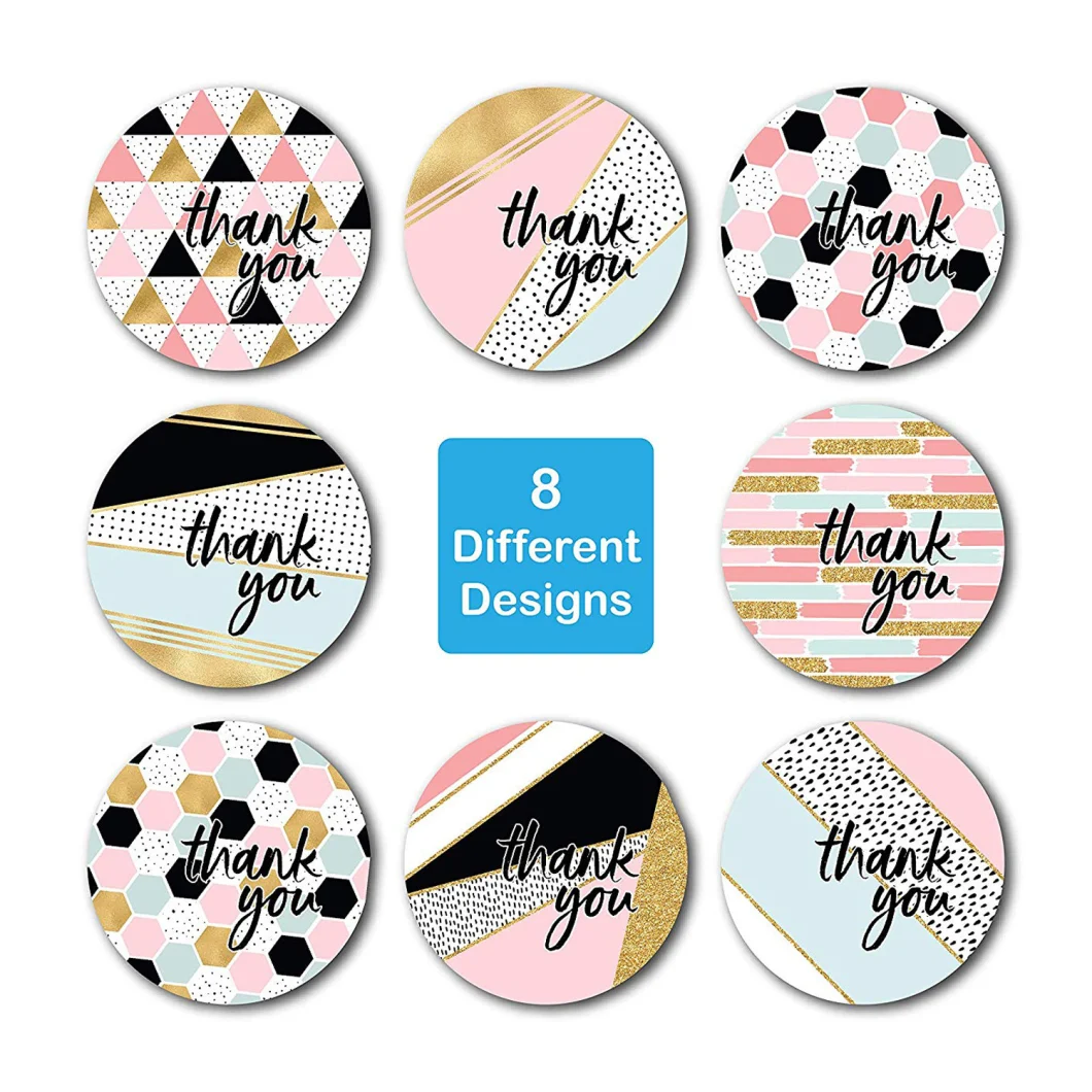 Floral Thank You Stickers 1 Inch Round Seal Label Handmade Scrapbooking Envelope Stationery Sticker label