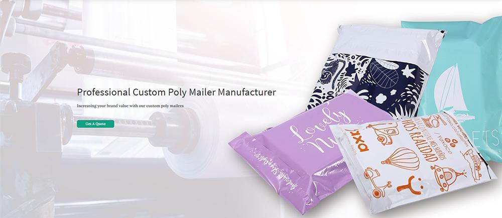 Poly Mailers with Custom Logo Shipping Bags with Waterproof Self Adhesive and Tear-Proof Postal Bags Blue Color