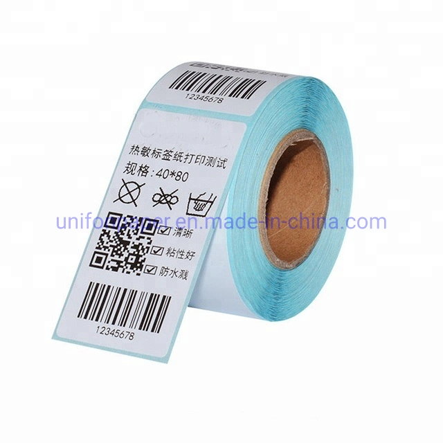 Customized Direct Thermal Label Roll and Thermal Transfer Label Sticker for Zebra Printer