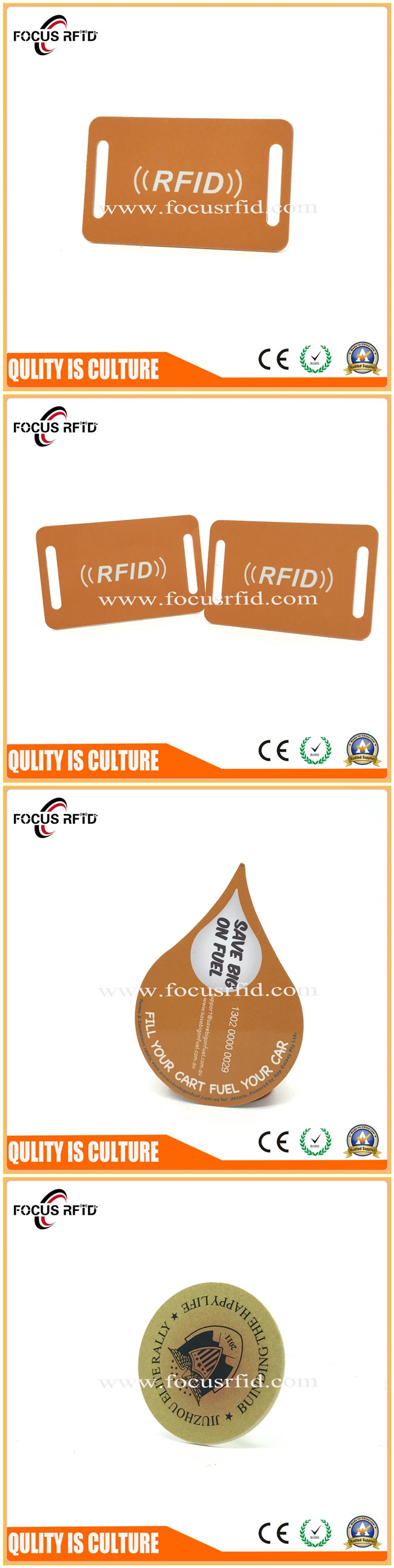 Customized Size Logo Printing Colorful Cute RFID Key Tag