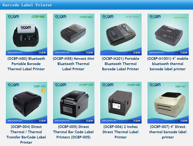 203dpi Black 108mm POS Thermal Barcode Label Printer