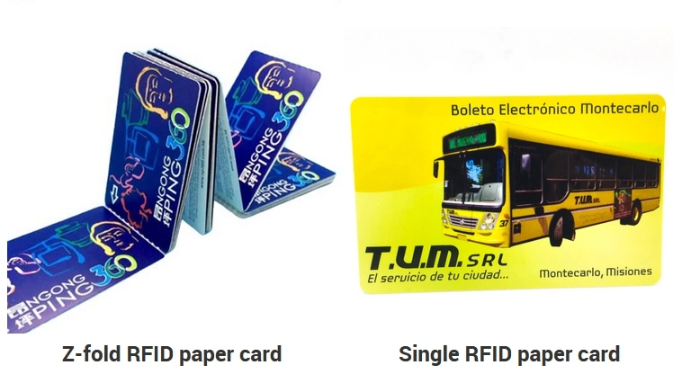 Thermal or Thermal Transfer Printable Proximity Access NFC Paper Card RFID Smart Tickets