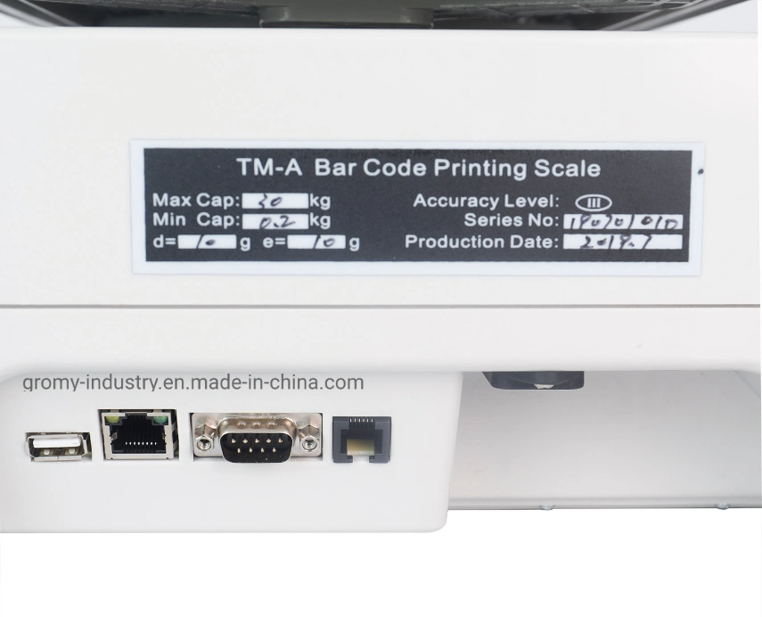 Electronic Barcode Label Weighing Price Scale with Computer Interface