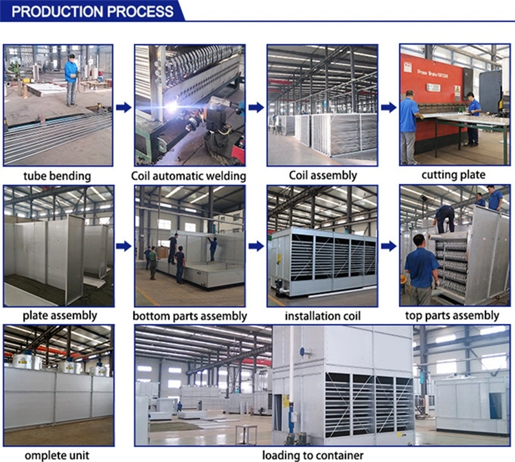 Cold Chain Refrigeration System Applicated Coil Type Ammonia Evaporative Condenser