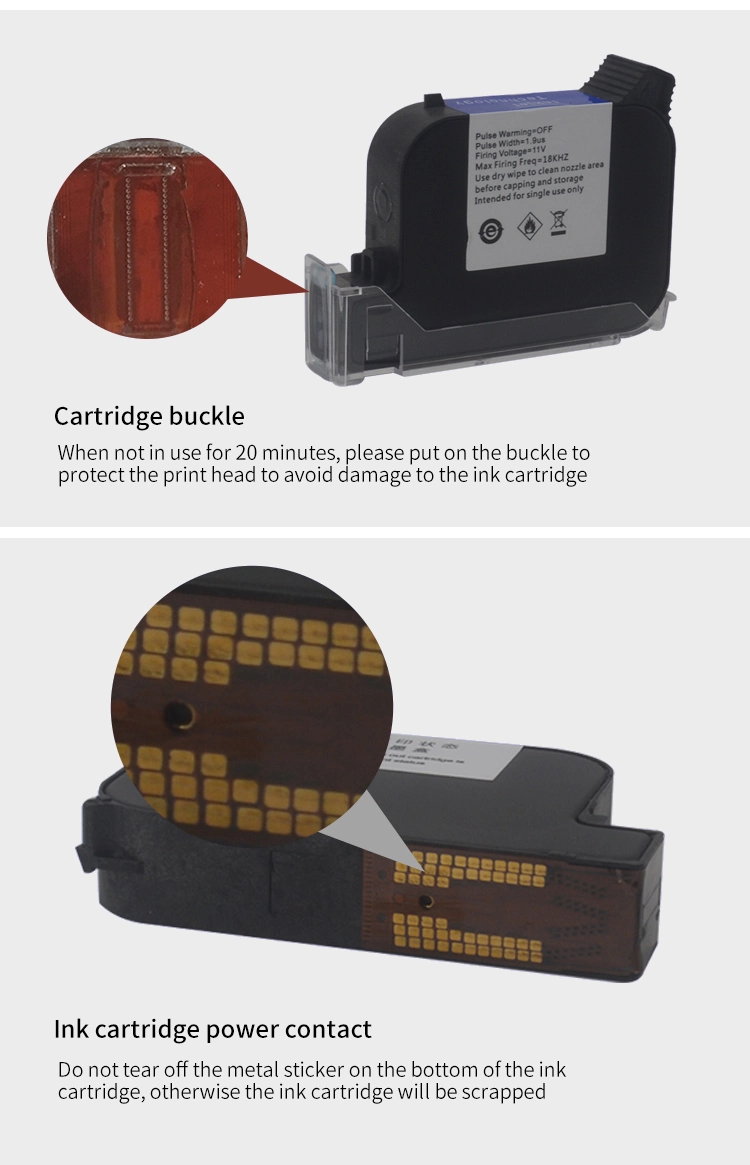 Handheld Inkjet Printer Original Water-Based Black Ink Cartridge