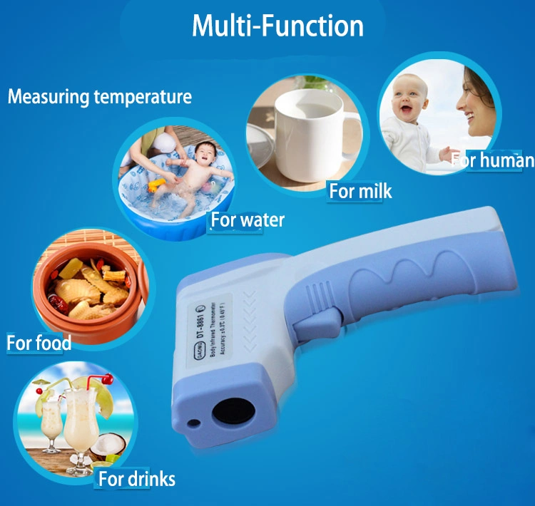 Ce FDA Infrared Thermometer Non-Contact Digital Laser Temperature Gun with Fever Indicator
