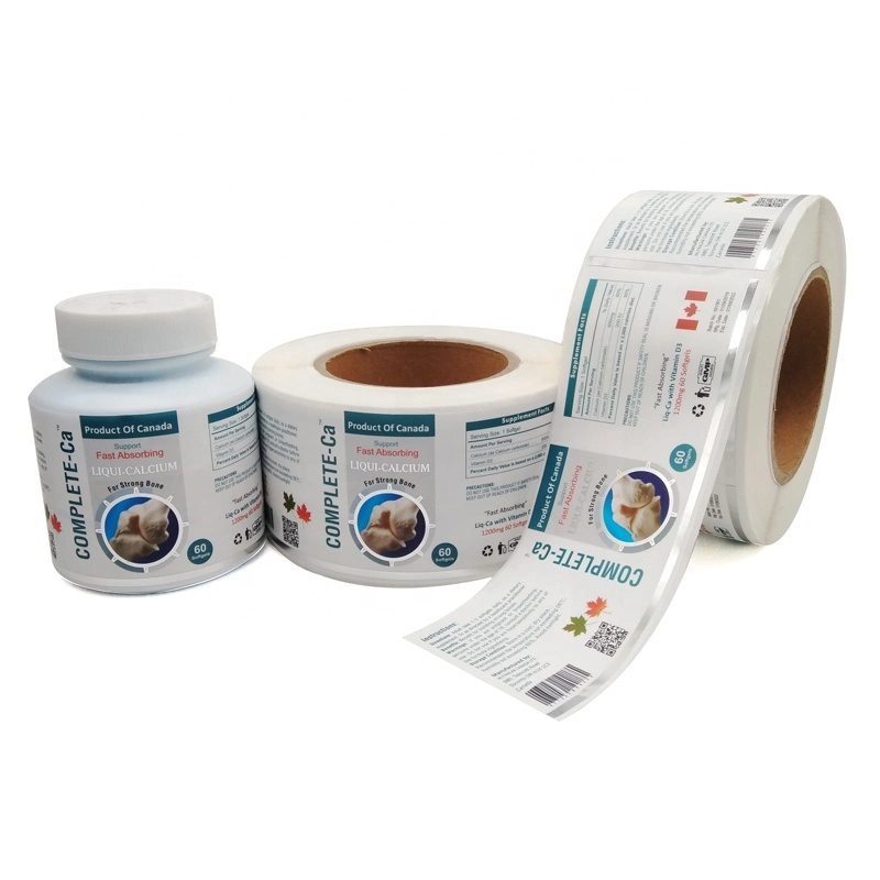 Packaging Adhesive Sticker Printing Dietary Supplement Label Custom Printed Health Food Label for Jam Jar