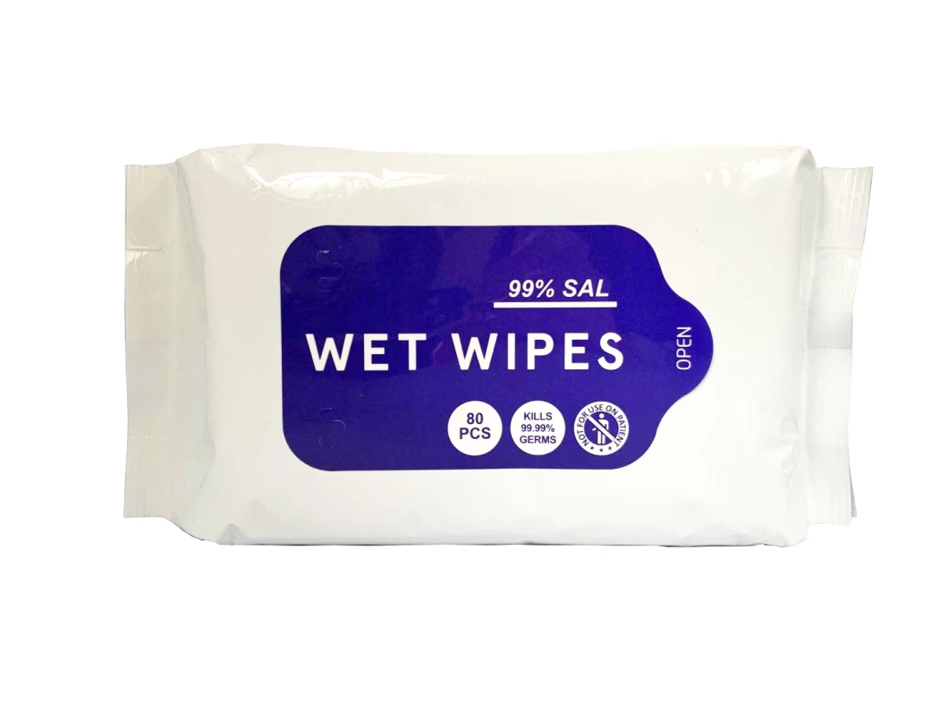 Private Label Kill 99.9% of Grerms 80PCS 75% Alcohol Wipes