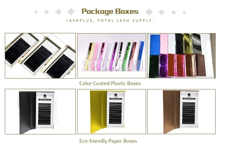 False Individual Private Label Colorful Packing Box Mink Eye Korean PBT Fabric Lashes
