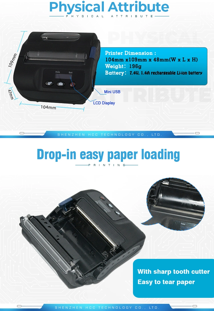 3inch Portable Thermal Barcode Printer Label for Shipping/Express (HCC-L31)