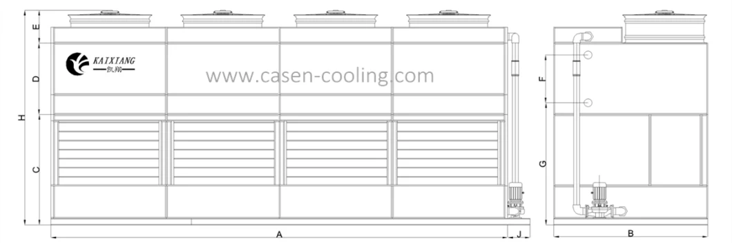 Cold Chain Refrigeration Coil Type Ammonia Evaporative Condenser for Cold Room Refrigeration Compressor System