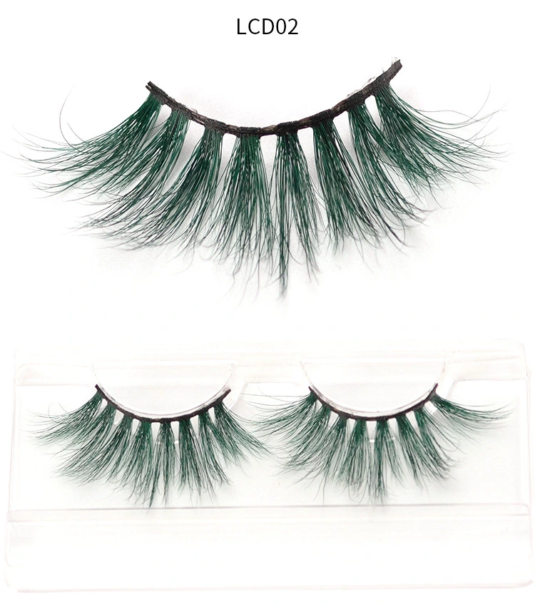 Colorful Volume Eyelashes Professional Halloween Festival Extension Silk Lashes with Private Label