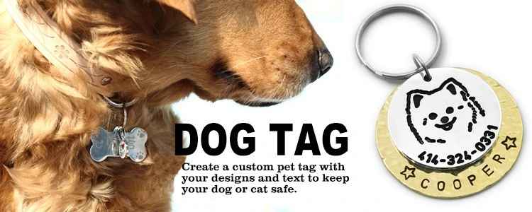 Wholesale Custom Stainless Steel Pet ID Tags Custom Metal Design Logo Dog Tags