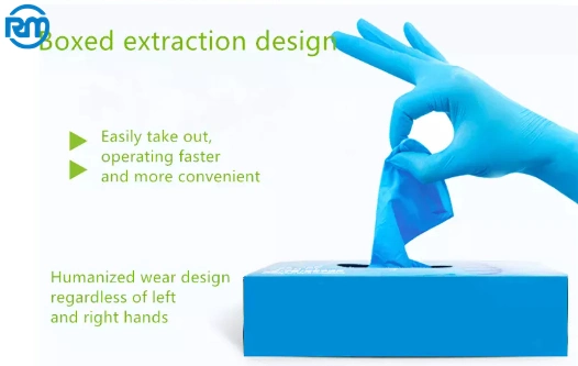 Disposal Nitrile Anti-Corrosion Glove Factory Water-Proof Oil-Proof Environmental Non-Toxic En455 En374