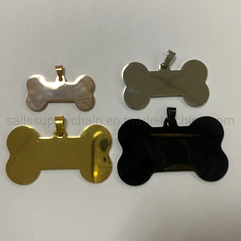 Stainless Steel 304 Dog Accessories Pet Collar ID Tag
