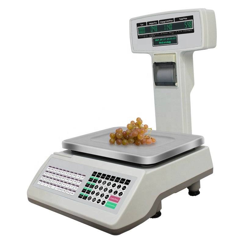 30kg Electronic Digital Price Weighing Barcode Label Printing Scale