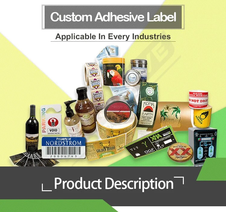 Custom Adhesive Label Sticker Printing Product Bottle Packaging Labels