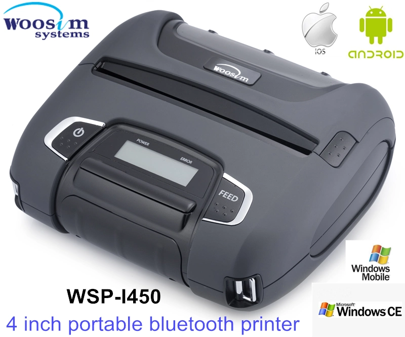 4 Inch Direct Thermal Printing Support 2D Barcode Mini Receipt/Label Mobile Printer Wsp-I450