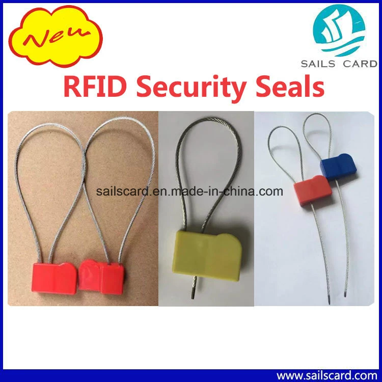 Blue Red Color Steel Wire Seal RFID Tag for Container Logistics