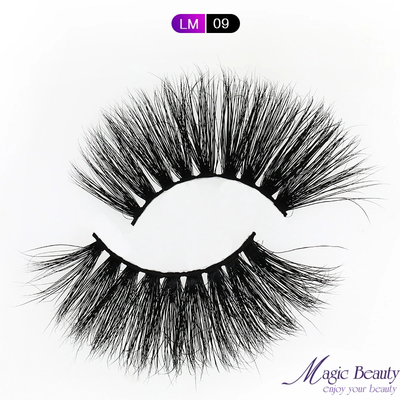 Factory Direct Sale 3D 25mm Mink Eyelashes Private Label Custom Packaging for Cosmetics