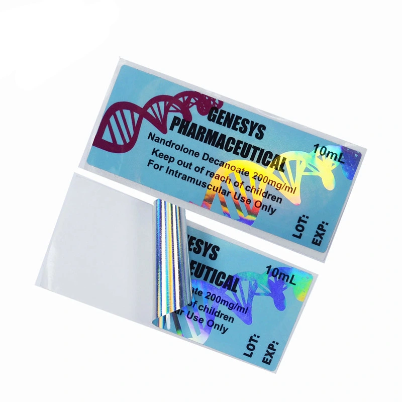Custom Printing Adhesive 10ml Hologram Medical Via Labels for Steroid