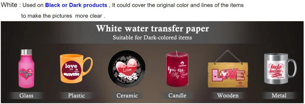A4 Transparent/Clear Light Color Water-Based Inkjet Printing Water Transfer Paper