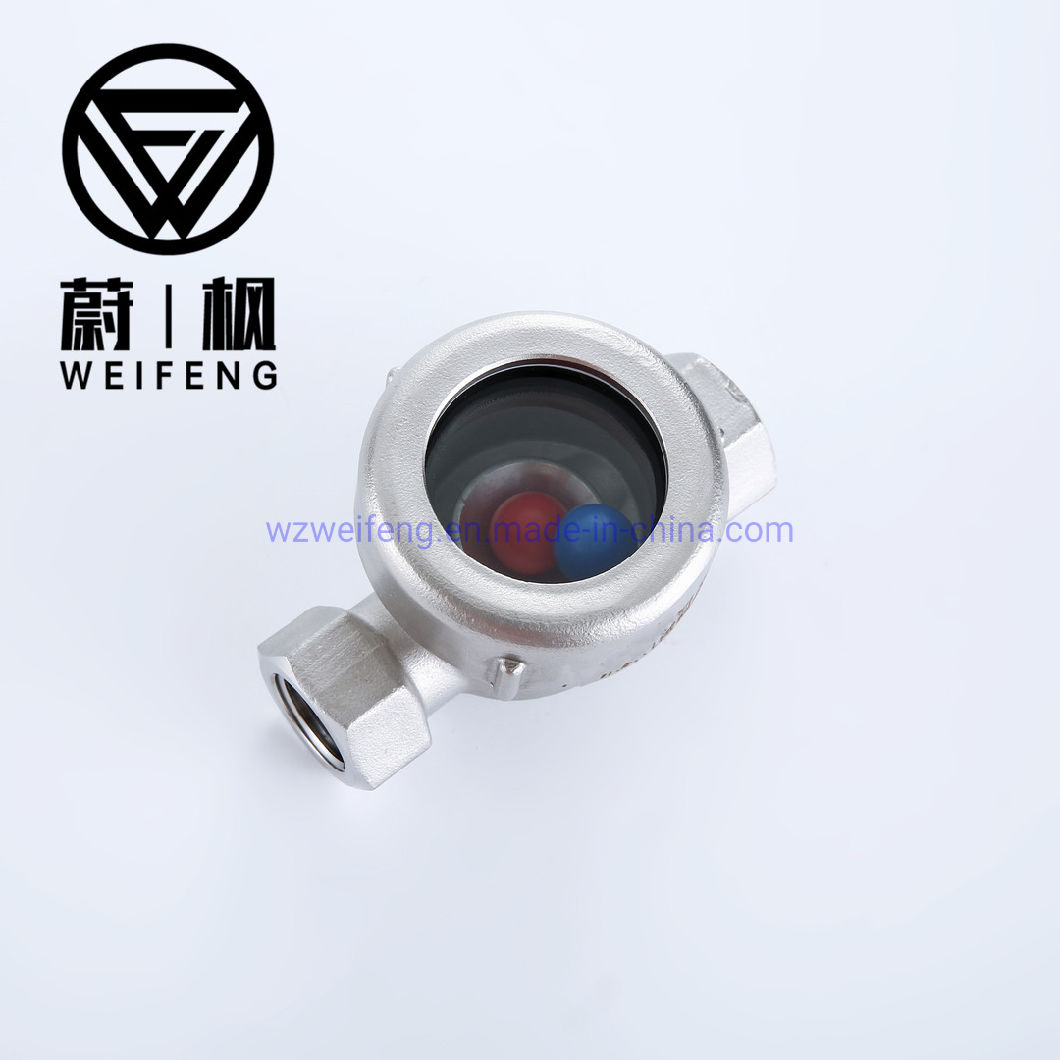 Stainless Steel Flow Indicator Water/Oil Flow Indicator with Plastic Float Ball
