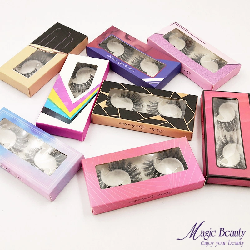 Wholesale False Eyelashes High Quality 25mm Faux Mink Lashes Customize Private Label for Cosmetics