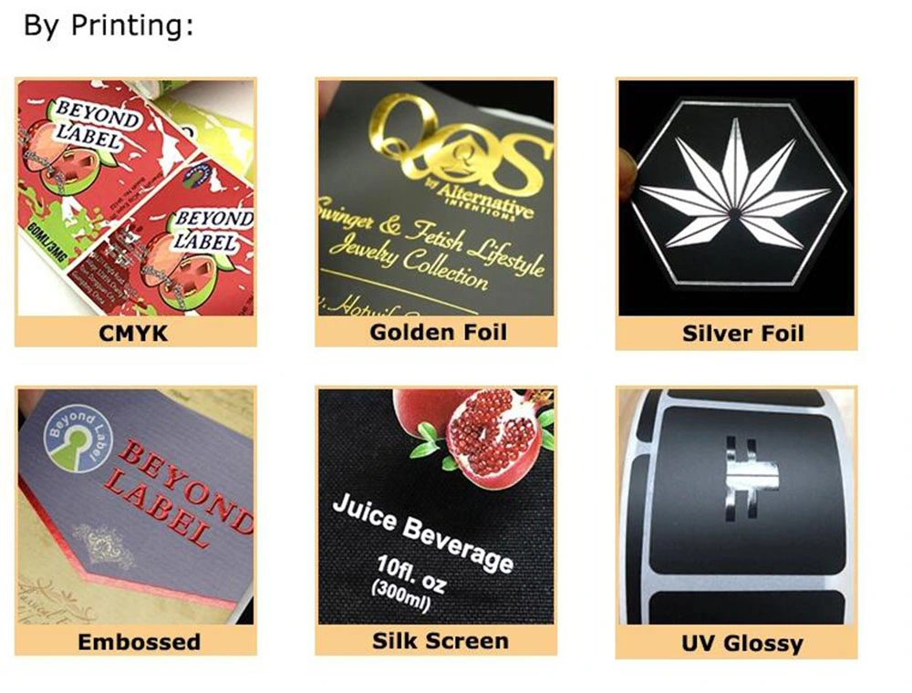 Custom Design Hot Stamping Rose Gold Foil Printing Adhesive Stickers Labels Roll for Bottles Packaging Label