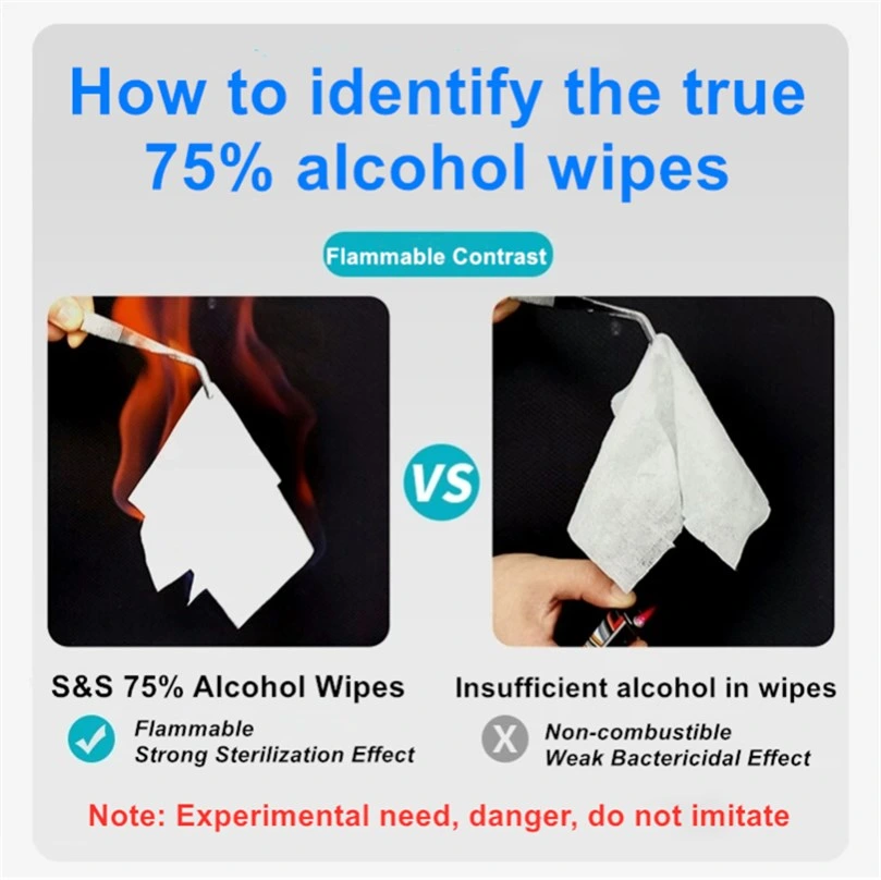 Disposable Private Label Kill 99.99% Germs Disinfection Alcohol Antibacterial Wet Wipes