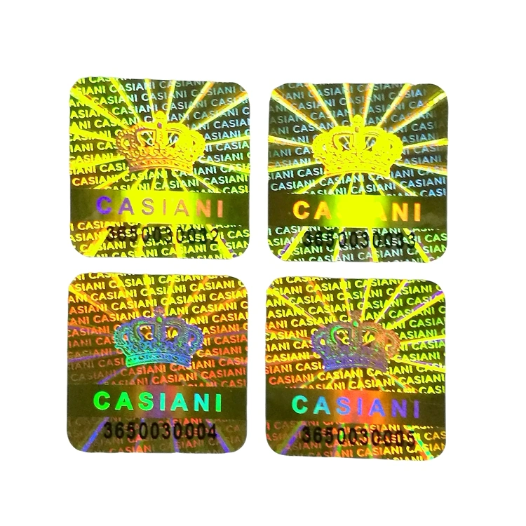 Personalised Gold Foil Anti-Counterfeiting Hologram Holographic 3D Laser Label Sticker
