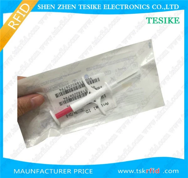 125kHz 134.2kHz RFID Glass Tube Electronic Label