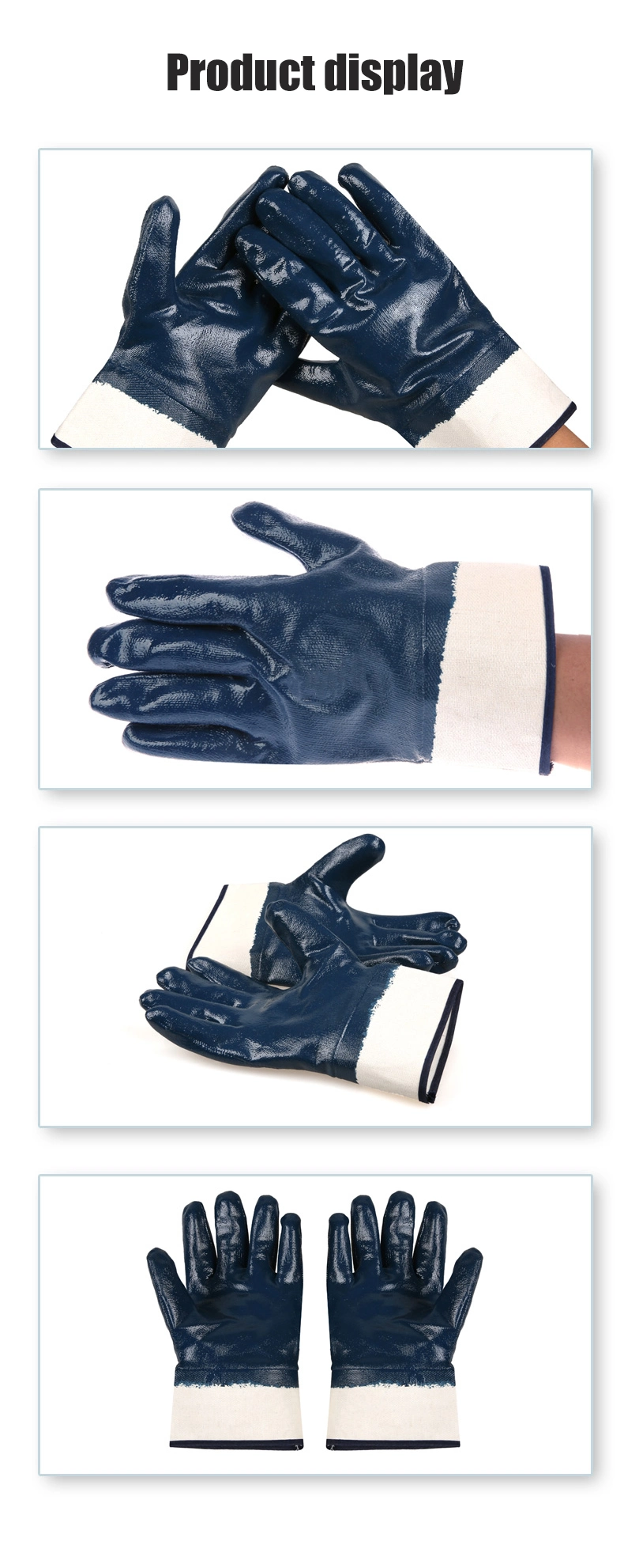 Professional Glove Factory / Interlock Smooth Finish Nitrile Coated Heavy Duty Gloves/Water Proof, Scratch Proof, Oil Proof Glove