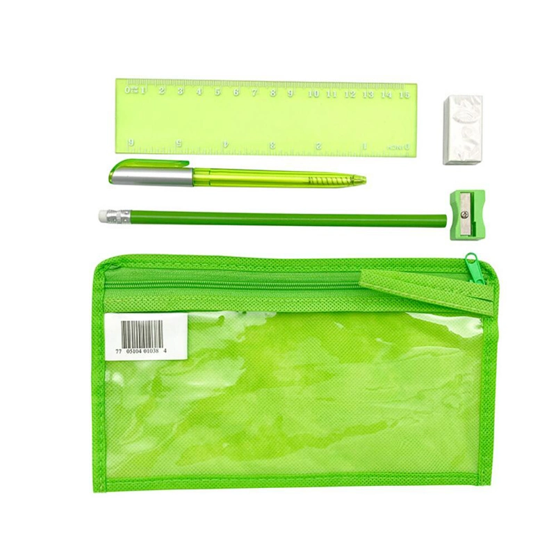 Wholesale Nonwoven Fabric Zipper Pencil Case Stationery Set for Kids Stationery