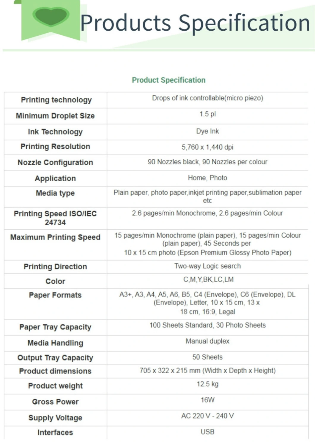 A3 210mm PP Pet Label Inkjet Printer Roll Label Printer