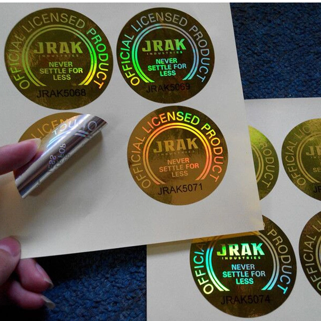 3D Hologram Anti Counterfeiting Sticker, Laser Security Label Sticker Custom Printing