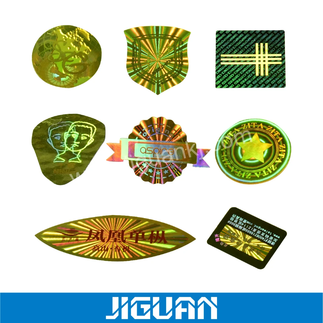 Custom Design Various Shapes Void Effect Anti-Counterfeit Hologram Adhesive Sticker Label for Industry