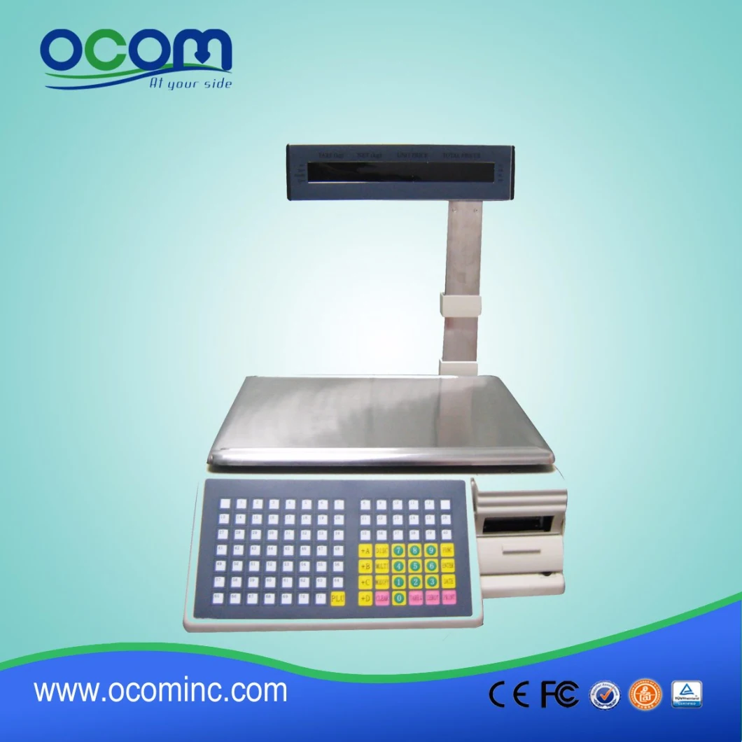 TM-AA-5D Ocom 30kg Electronic Weighing Scale with Barcode Label Printing Printer