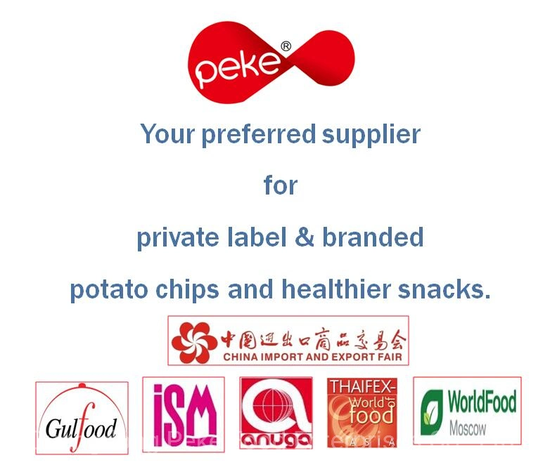 Potato Chips-Snacks-Food-Retailer Private Label with Peke Brand in Tube